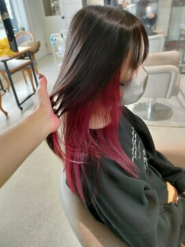 ルル カリス(lulu CHARIS) インナーカラー×レッド