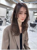 韓国ヘアイメチェンハッシュカット似合わせカットレッドブラウン