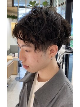 ステアケース 武蔵小杉店(stair:case) メンズスパイラルパーマ/ツーブロックマッシュ/短めビジネス