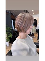 ハーツ(Heart's)&nbsp;白髪ぼかし脱白髪染め似合わせショートボブ40代50代60代♪