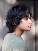 NOA solte. メンズミディアムパーマ/メンズウルフパーマ/襟足