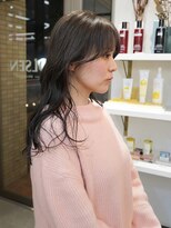 オルセン(OLSEN) 毛流れレイヤー オリーブグレージュ ロングレイヤー