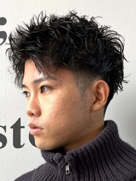 ノーエン(noen) スパイキーショートメンズマッシュツイストパーマツーブロック