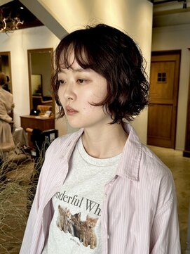 ラーサ(LaHzA) ハンサムショートパーマくるくるパーママッシュパーマボブ