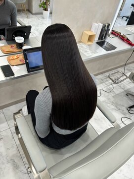 キング 高槻(K!ng) 縮毛矯正髪質改善ハイライトレイヤーカット枚方美容室エクステ