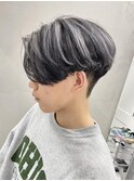 ハイライトパーマメンズパーマウルフカットメッシュマッシュ原宿