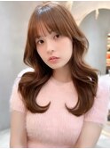 くびれヘア/顔周り/韓国/ボブ/レイヤーカット/前髪/カラー北千住