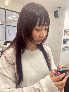 ヌビラ(Nubira) 暗めカラーレッドブラウン/顔周り姫カットレイヤー/西千葉