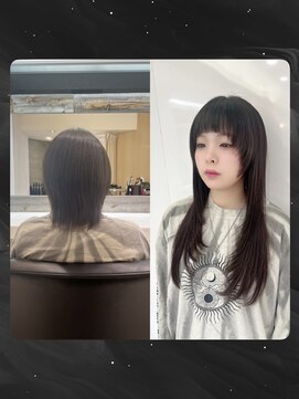 リゼル シブヤ(RISEL SHIBUYA) シールエクステ70本でストレートロングレイヤー