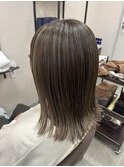黒髪/クラゲヘアー/オリーブグレー/小顔/ココアベージュ/鎌取