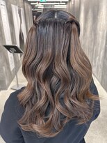 ピークアブー 原宿ハラカド(PEEK-A-BOO)&nbsp;ヘアセット 結婚式ヘア お呼ばれヘア ハーフアップ ハーフツイン
