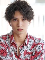 MEN'S HAIR BLEACHi 岐阜柳津店【メンズ ヘア ブリーチ】【4月29日オープン(予定)】 【BLEACHi】センターパート×ウルフ