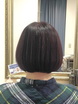 ヘアー グリーン(hair green) 40代50代60代/ミニボブ/ピンクブラウン/内巻きボブ