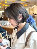 大人内巻きワンカールボブオリーブベージュ