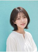 30代40代50代絶壁解消ひし形小顔前下がりミディアムボブ【越谷】