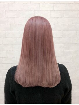 アンクルート(eNcroute) Aラインベビーピンクしっとりストレートセミロング