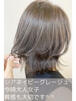 ジーナ 銀座(Zina)&nbsp;髪質改善＊マロンベージュ＊20代30代＊ミニウルフ【Zina銀座】