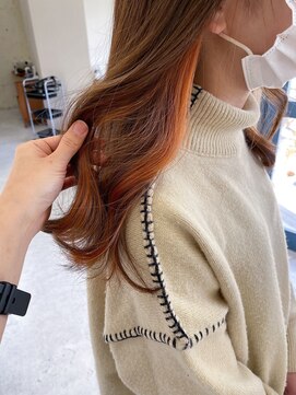 ルーチェ(LUCE for hair.) イヤリングカラーオレンジ　　（ケアブリーチ）