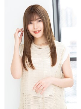 トティア 梅田(Totia) 【Totia梅田】シースルーストレート×アッシュオリーブ