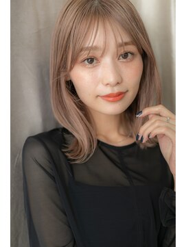 カバーヘア ブリス 戸田公園西口店(COVER HAIR bliss) うる艶髪ダスティーピンク艶感ボブウルフZ戸田公園10代20代30代