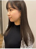 髪質改善ストレート 大人ガーリー チョコレートカラー