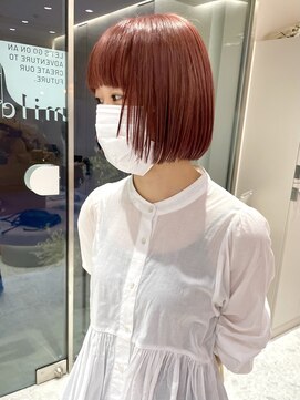 マイル 渋谷(mile) ブリーチ1回～暖色系カラー/ボブ