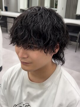 リップス 栄(LIPPS) 波巻きスパイラルマッシュウルフツイスパ無造作パーマイメチェン