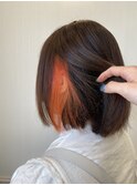 インナーカラー×ボブヘア
