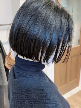 ノル(Knoll) 黒髪/透明感ボブ/ミニボブ／アッシュブラウン［日比谷］