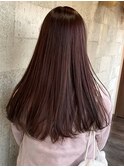 レイヤーカットアッシュカラーグレージュ透明感カラー前髪