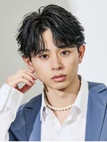 オーシャントーキョー シブヤジンナン(OCEAN TOKYO shibuya JINNAN) 黒髪リバースセンターパート