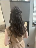 ハーフアップアレンジ