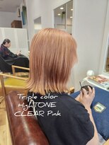 ヘアーリビングリコ 新潟笹口店(hair living Liko)&nbsp;ハイトーン　クリアピンクで作るまろやかベージュ