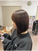 ツヤツヤ縮毛矯正 and前下がりボブ