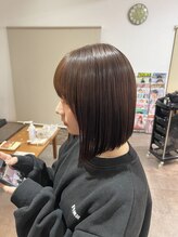 ビール 今泉店(BEER) ツヤツヤ縮毛矯正 and前下がりボブ