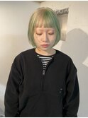 ペールグリーン/ブロックカラー/ツートーンカラー