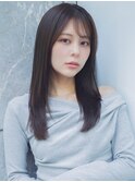 ツヤ髪 10代20代 グレージュ 透明感カラー 髪質改善ストレート