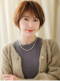 暖色系カラー前下がりボブマッシュウルフTc3浦和20代30代40代