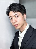 ブルーブラックフェザーパーマサーフカール_F20120