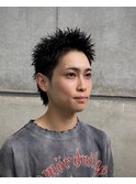 スパイキーショートベリーショート短髪アップバングフェード