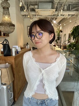 暖色ショートボブ