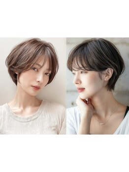 【360度美シルエット】骨格補正ショートボブ×髪質改善。大人女性の魅力を引き出す、洗練されたデザイン