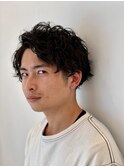 毛束感で魅せる。立体的なメンズスパイラルパーマ！