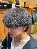 ジェットブラックキューサンロク(JET BLACK 936)&nbsp;柔らかな質感クリームパーマ×シャドウパーマ