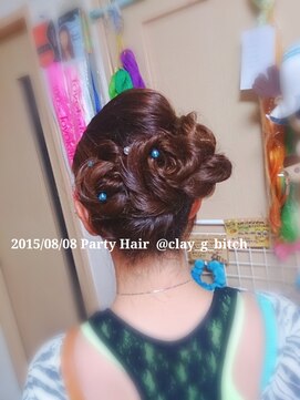 クレイジービッチ(CLAY G BITCH) 【平日￥2800 】浴衣ヘア 編み込み ヘアセット ヘアアレンジ