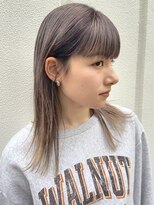 Aラインボブ/グラデハイライト/うる艶ラベンダー[東銀座/銀座]