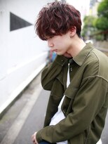 ラトリエ ブロカント 立川北口店(L'atelier BROCANTE) ニュアンスパーマ ツーブロ 刈り上げ ピンク メンズパーマ