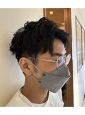 爽やかアップバングマッシュ