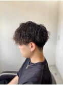 MEN’SHAIRアッシュブラックツイストスパイラルヘア