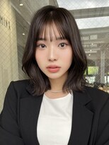 ミンクス渋谷スマートサロン(MINX shibuya smart salon)&nbsp;デザインカラーレイヤーカットウェットヘアオリーブベージュ